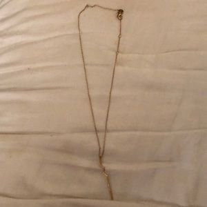 Stella & Dot Gold Lightning Bolt Necklace